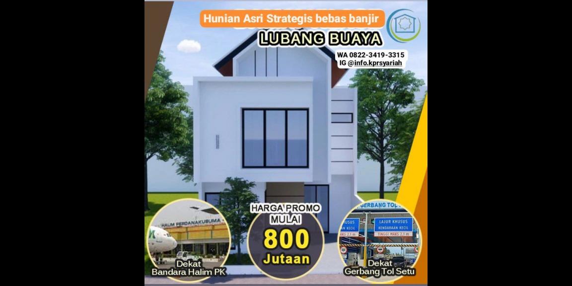 Hunian asri strategis bebas banjir Lubang Buaya Jakarta Timur Hunian asri strategis bebas banjir Lubang Buaya Jakarta Timur