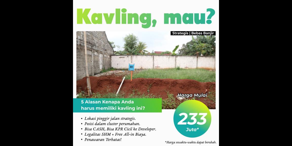 Tanah Kavling dalam perumahan Cluster Sawangan Depok Tanah Kavling dalam perumahan Cluster Sawangan Depok