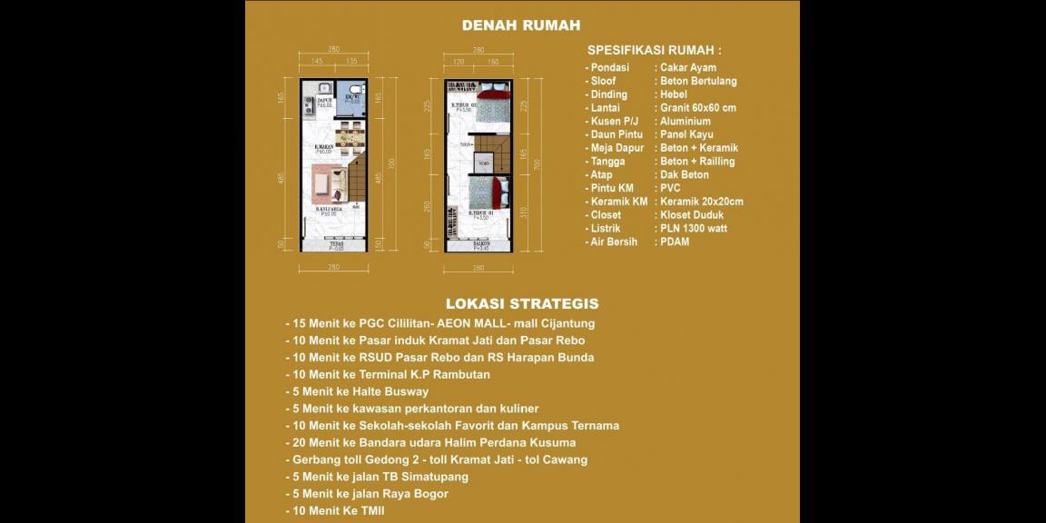 Cluster minimalis 2lantai Kramatjati Jakarta Timur dekat tol TMII Cluster minimalis 2lantai Kramatjati Jakarta Timur dekat tol TMII