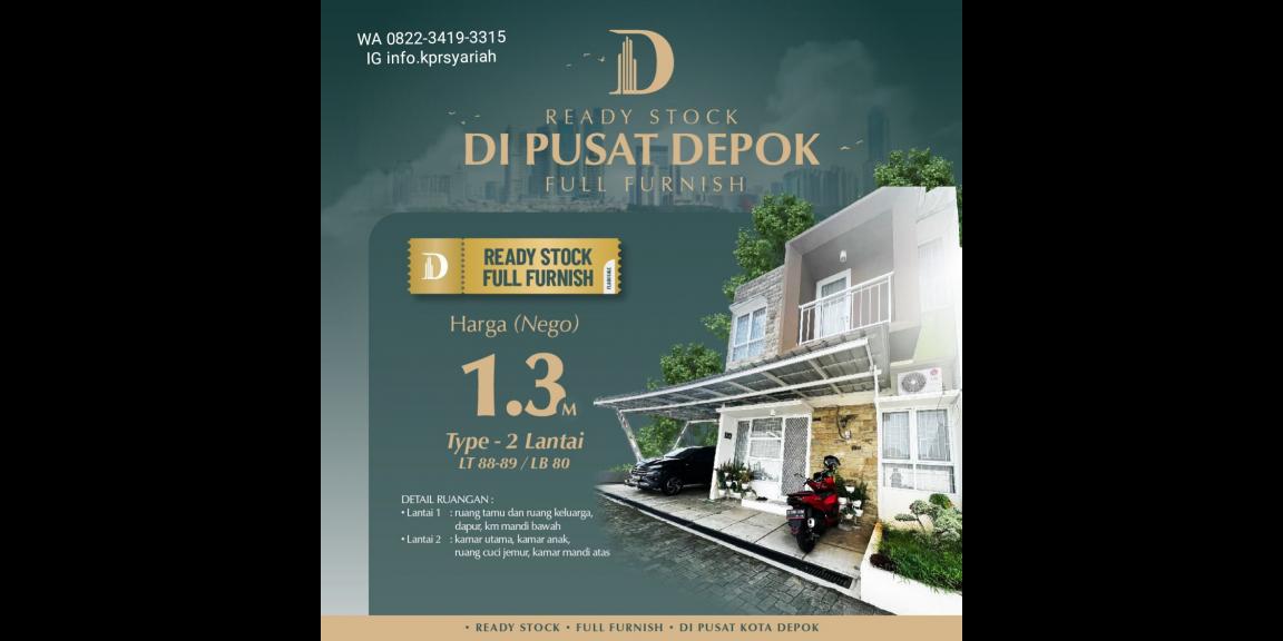 Rumah Readystok Full Furnished di Pusat Kota Depok Rumah Readystok Full Furnished di Pusat Kota Depok