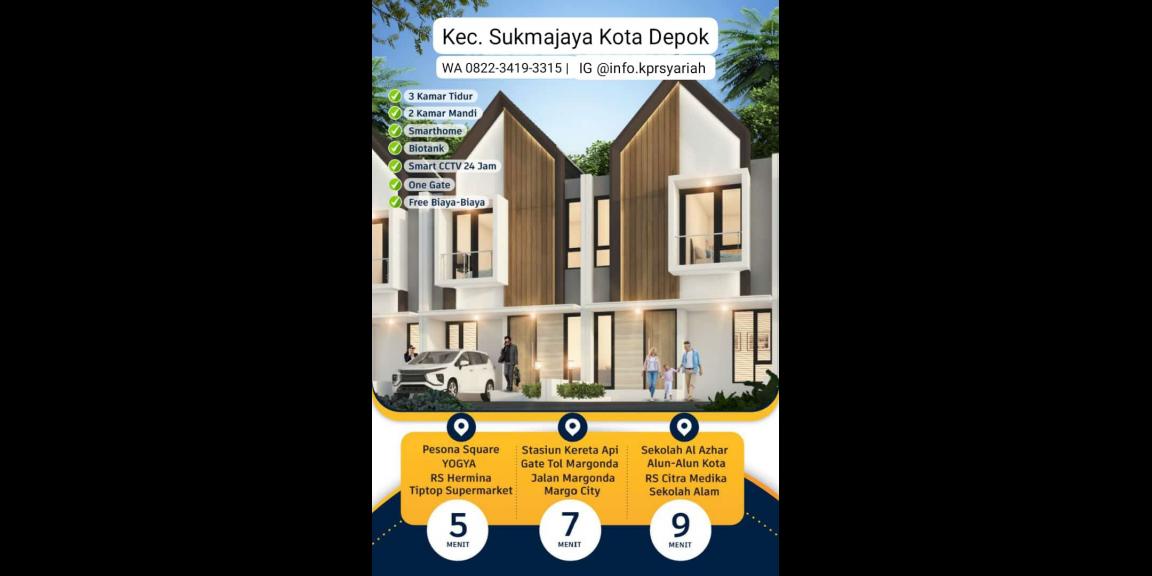 Cluster Cantik Sukmajaya Depok dekat tol Margonda Dijual Cluster Cantik Sukmajaya Depok dekat tol Margonda Dijual