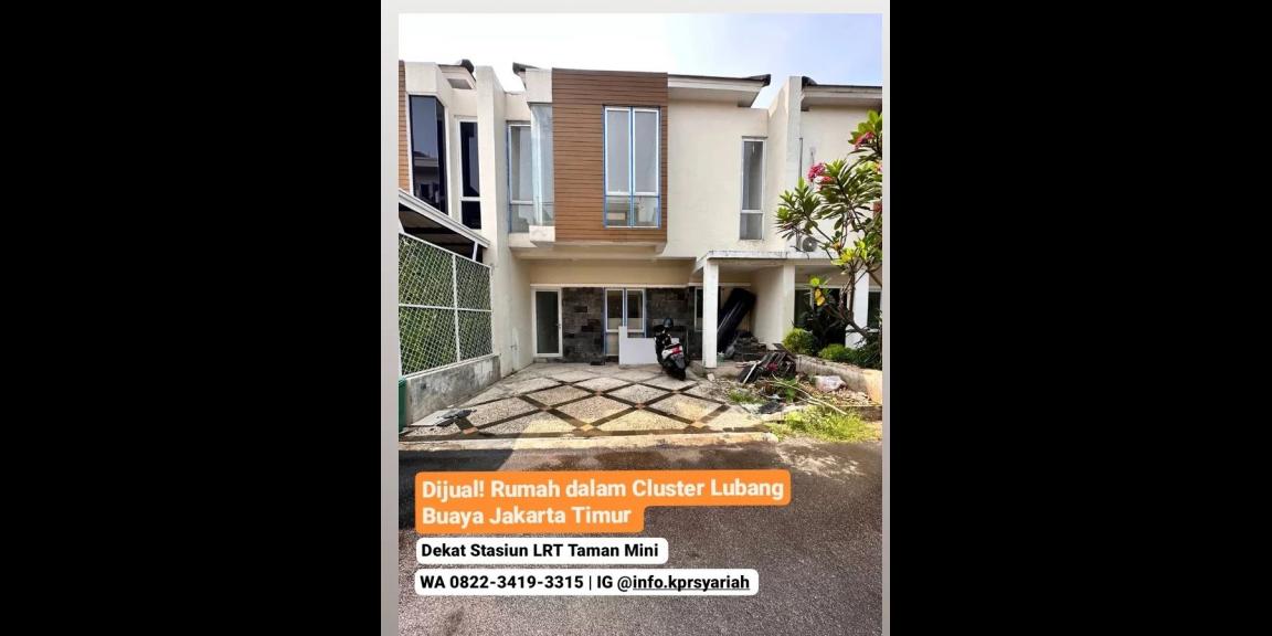 Rumah Cluster Lubang Buaya Cipayung dekat stasiun Taman Mini Jakarta Timur Rumah Cluster Lubang Buaya Cipayung dekat stasiun Taman Mini Jakarta Timur