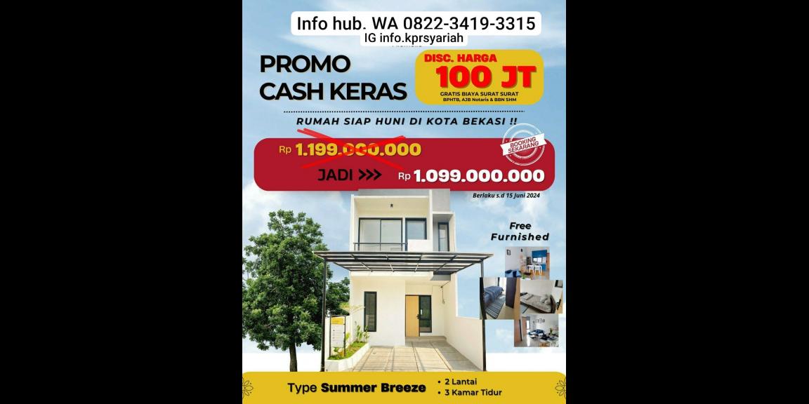 Rumah readystok bonus furnished perumahan pinggir jalan Mustikajaya Bekasi Rumah readystok bonus furnished perumahan pinggir jalan Mustikajaya Bekasi