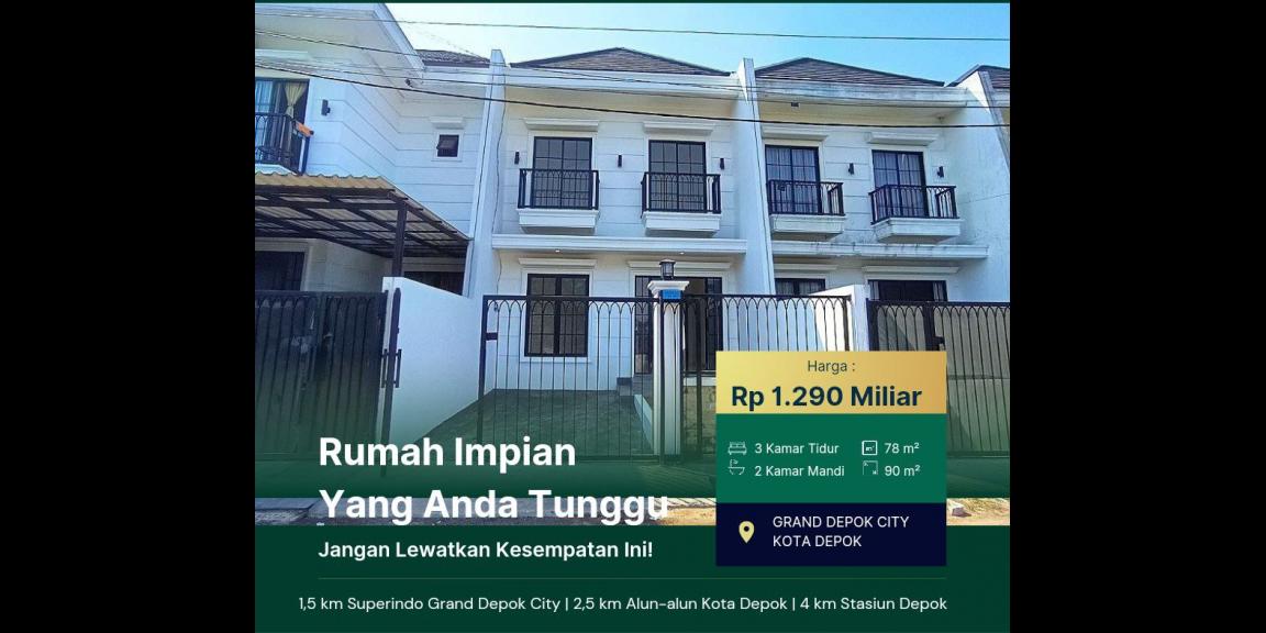Rumah siap huni area Grand Depok City dekat Margonda Rumah siap huni area Grand Depok City dekat Margonda
