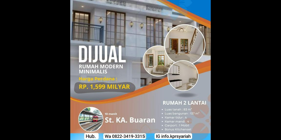 Rumah minimalis Klender Duren Sawit Jakarta Timur dekat stasiun Buaran Rumah minimalis Klender Duren Sawit Jakarta Timur dekat stasiun Buaran