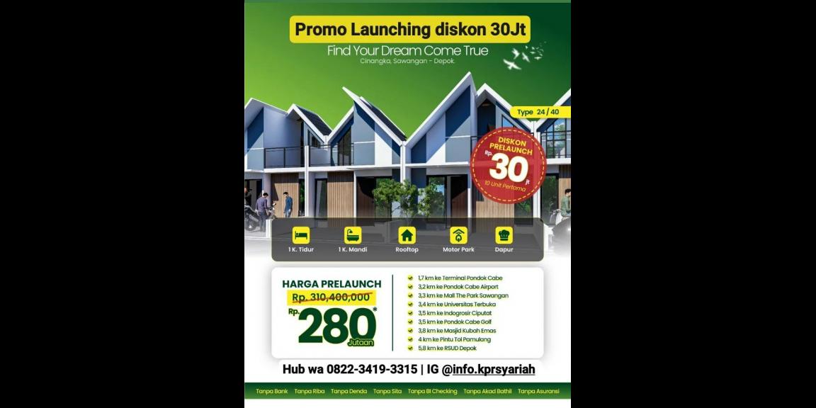 Perumahan Islami modern minimalis Cinangka Sawangan Depok Perumahan Islami modern minimalis Cinangka Sawangan Depok