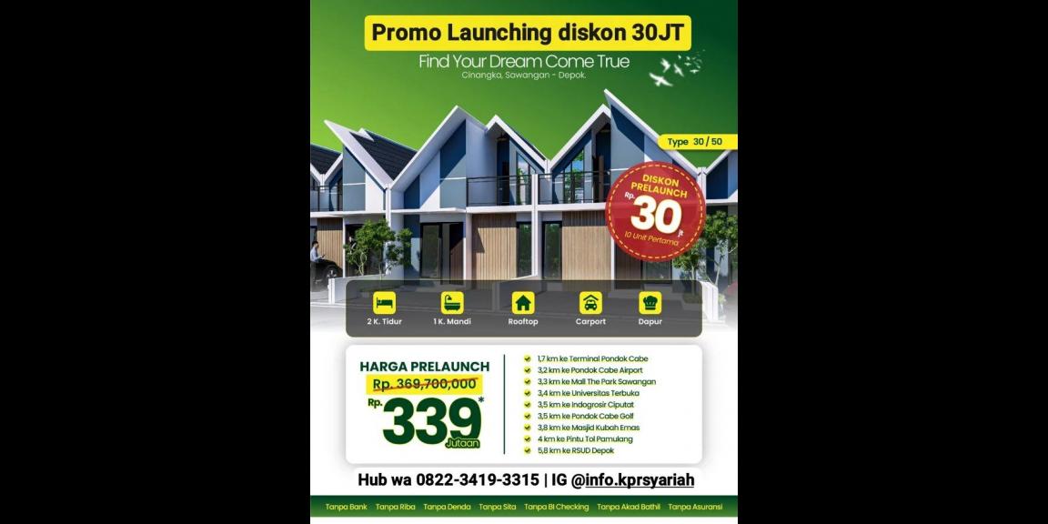 Perumahan Islami modern minimalis Cinangka Sawangan Depok Perumahan Islami modern minimalis Cinangka Sawangan Depok