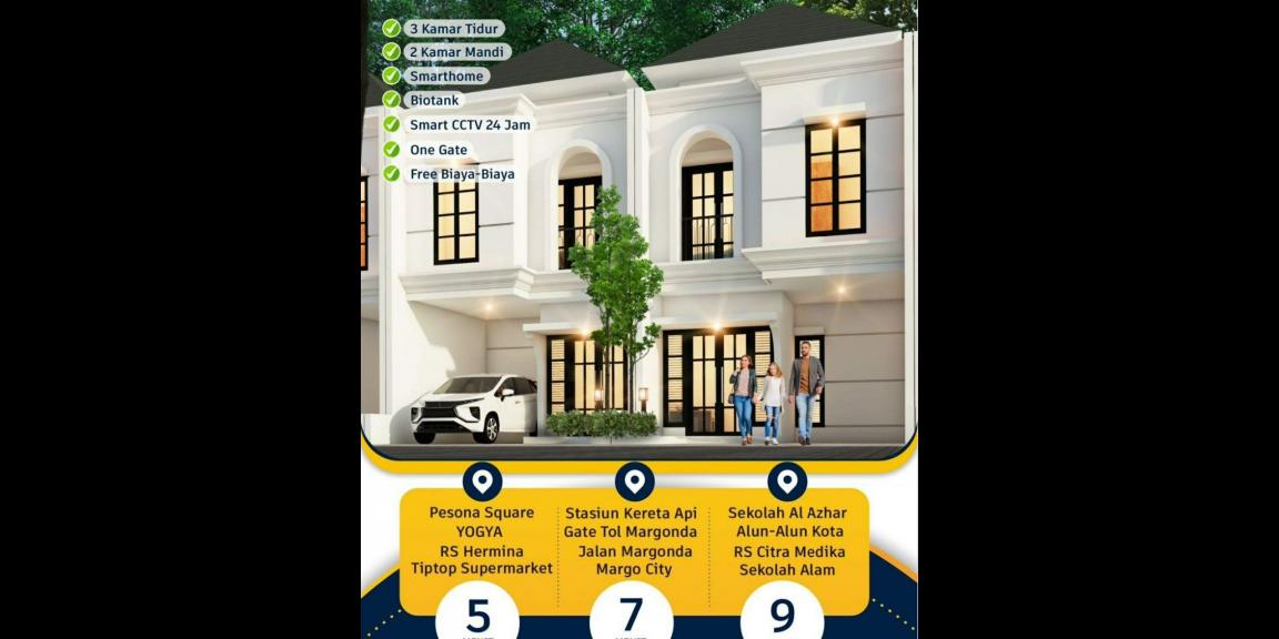 Rumah 2lantai modern klasik dekat Margocity Depok Rumah 2lantai modern klasik dekat Margocity Depok