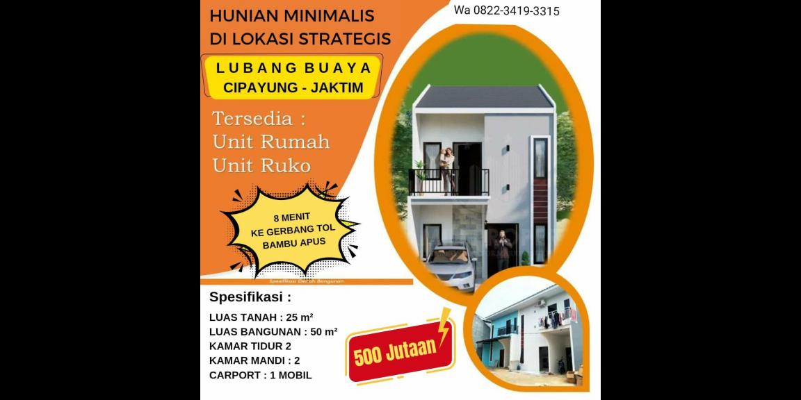 Hunian 2lantai Lubang Buaya Cipayung Jakarta Timur dekat tol Hunian 2lantai Lubang Buaya Cipayung Jakarta Timur dekat tol