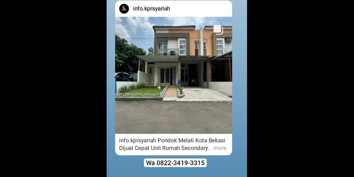 Rumah dijual bonus furnished Cluster Jatimurni Pondok Melati Bekasi Rumah dijual bonus furnished Cluster Jatimurni Pondok Melati Bekasi