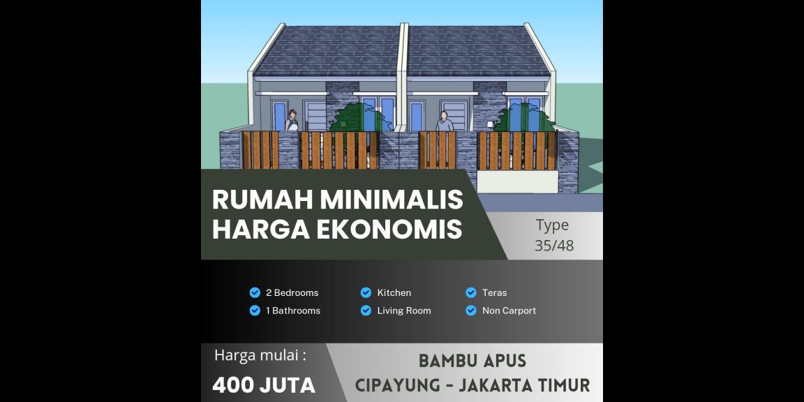 Rumah minimalis harga ekonomis Bambu Apus House Cipayung Jakarta Timur Rumah minimalis harga ekonomis Bambu Apus House Cipayung Jakarta Timur