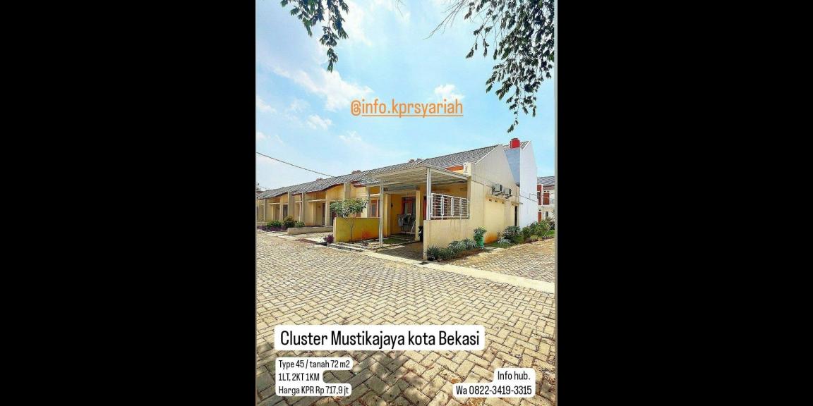 Rumah ready Cluster Mustikajaya kota Bekasi Rumah ready Cluster Mustikajaya kota Bekasi