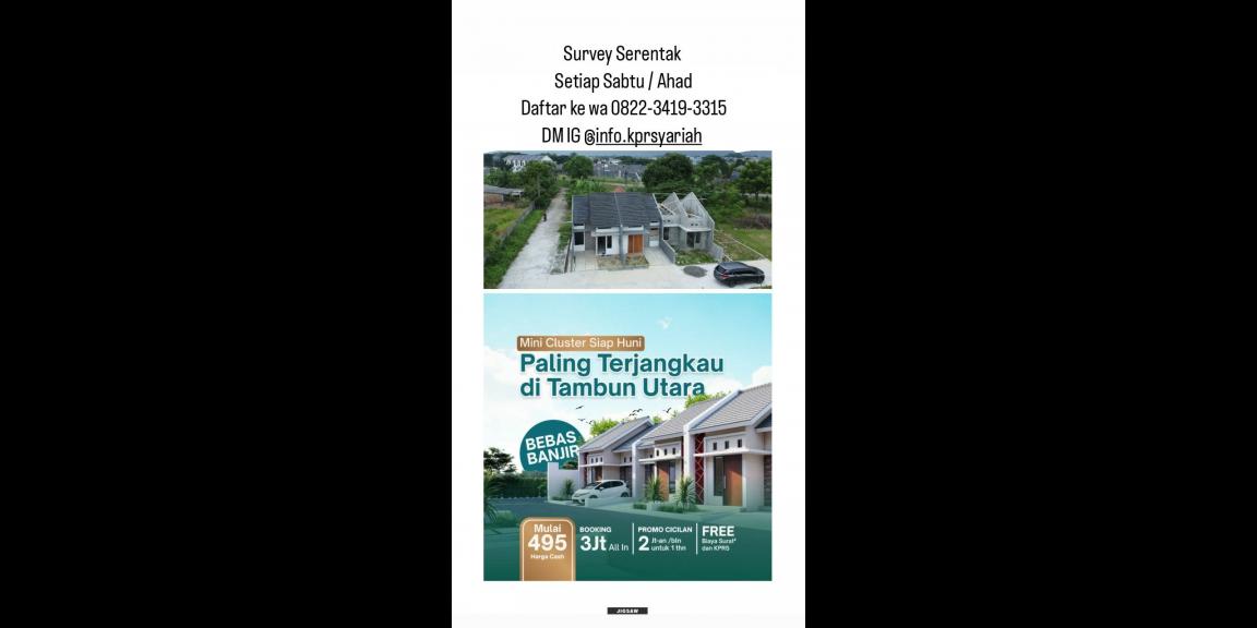 Rumah Cluster Tambun Utara Bekasi 3jt all in Rumah Cluster Tambun Utara Bekasi 3jt all in