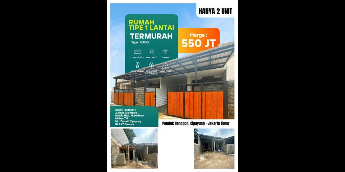 Rumah 1lantai strategis Pondok Ranggon Cipayung Jakarta Timur Rumah 1lantai strategis Pondok Ranggon Cipayung Jakarta Timur