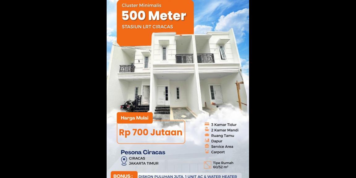 Cluster minimalis strategis 500meter ke Stasiun Lrt Ciracas Jakarta Timur Cluster minimalis strategis 500meter ke Stasiun Lrt Ciracas Jakarta Timur