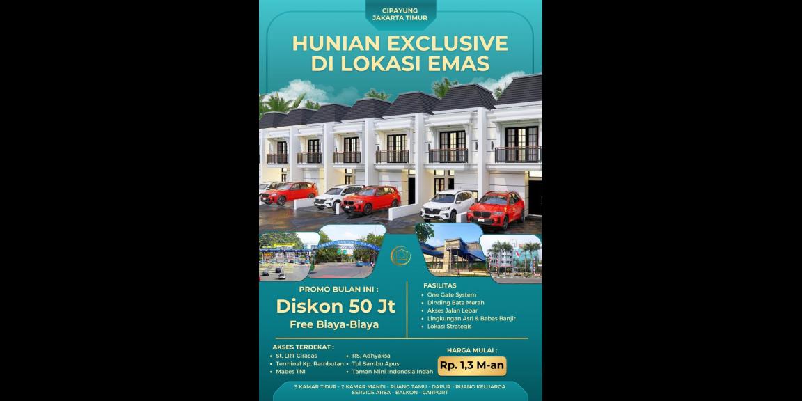 Hunian exclusive di lokasi emas Ceger Cipayung Jakarta Timur Hunian exclusive di lokasi emas Ceger Cipayung Jakarta Timur