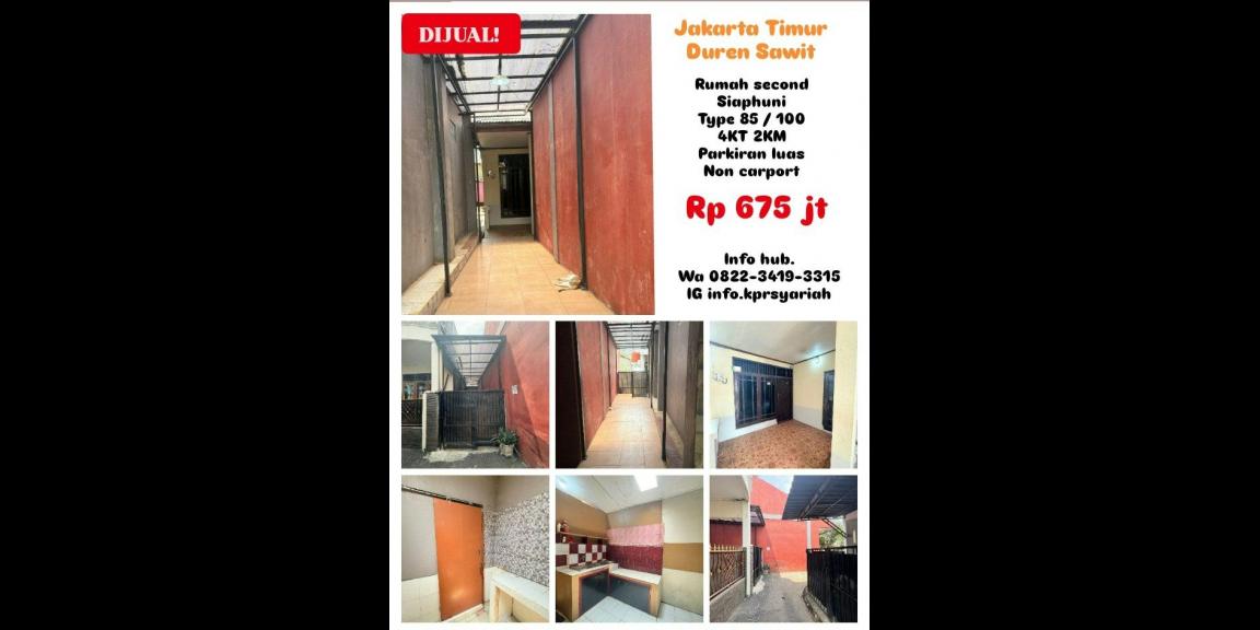 Rumah second luas di Duren Sawit Jakarta Timur  Rumah second luas di Duren Sawit Jakarta Timur