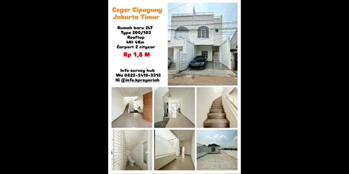 Rumah baru 2lantai plus rooftop di Ceger Cipayung Jakarta Timur Rumah baru 2lantai plus rooftop di Ceger Cipayung Jakarta Timur