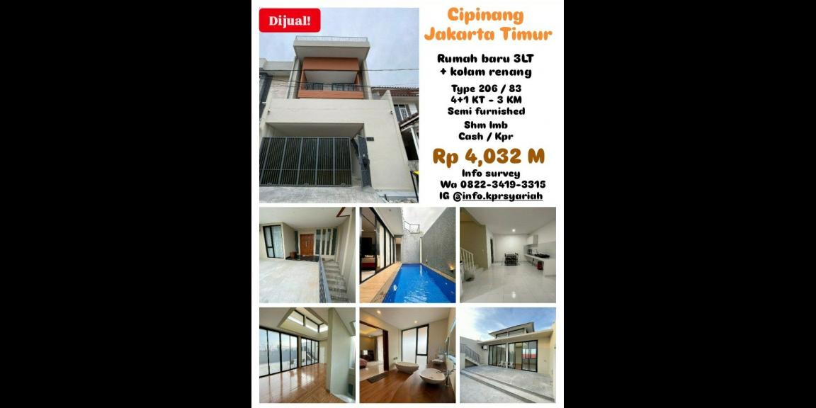 Rumah baru 3LT bonus minipool Cipinang Jakarta Timur Rumah baru 3LT bonus minipool Cipinang Jakarta Timur
