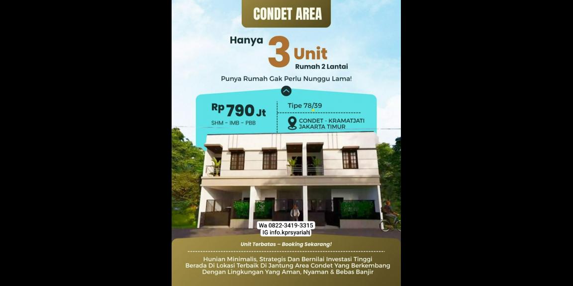 Hunian minimalis strategis area Condet Kramatjati Jakarta Timur Hunian minimalis strategis area Condet Kramatjati Jakarta Timur