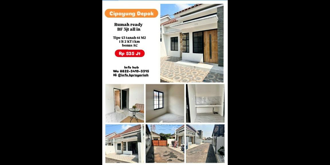 Rumah Readi Cipayung Depok bf 3jt all in Rumah Readi Cipayung Depok bf 3jt all in