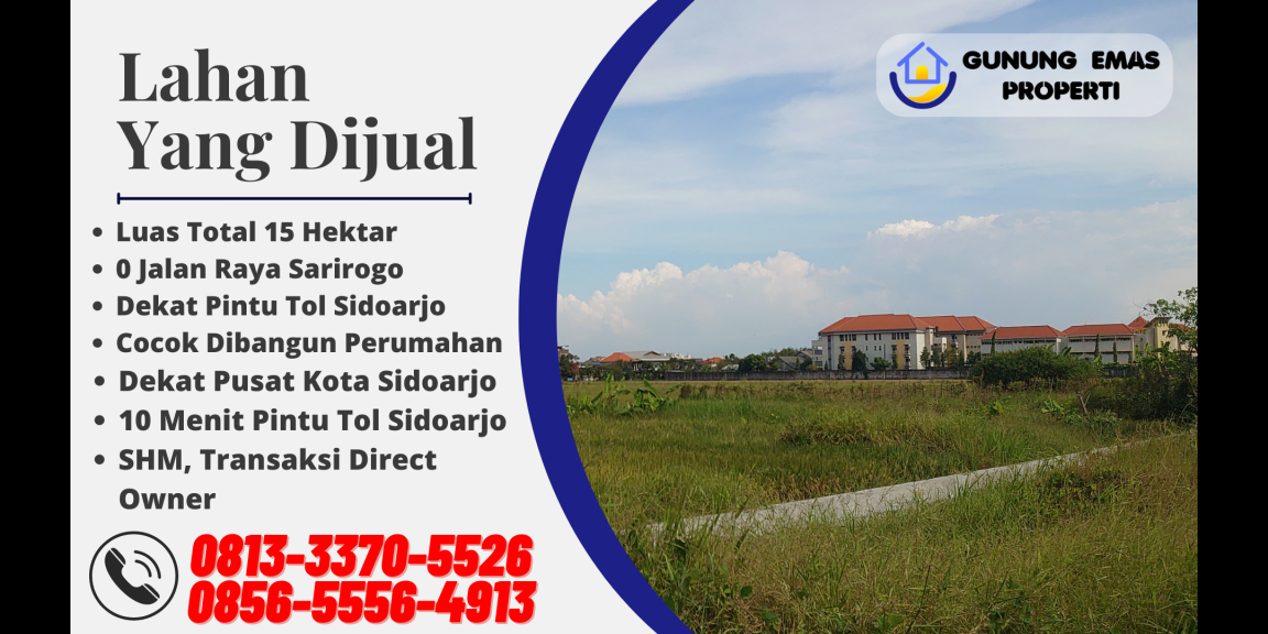 Jual Tanah Sidoarjo Kota Sarirogo Jual Tanah Sidoarjo Kota Sarirogo