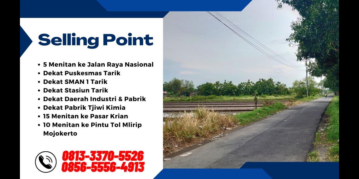 Tanah Dijual di Tarik Sidoarjo Lokasi Strategis Tanah Dijual di Tarik Sidoarjo Lokasi Strategis