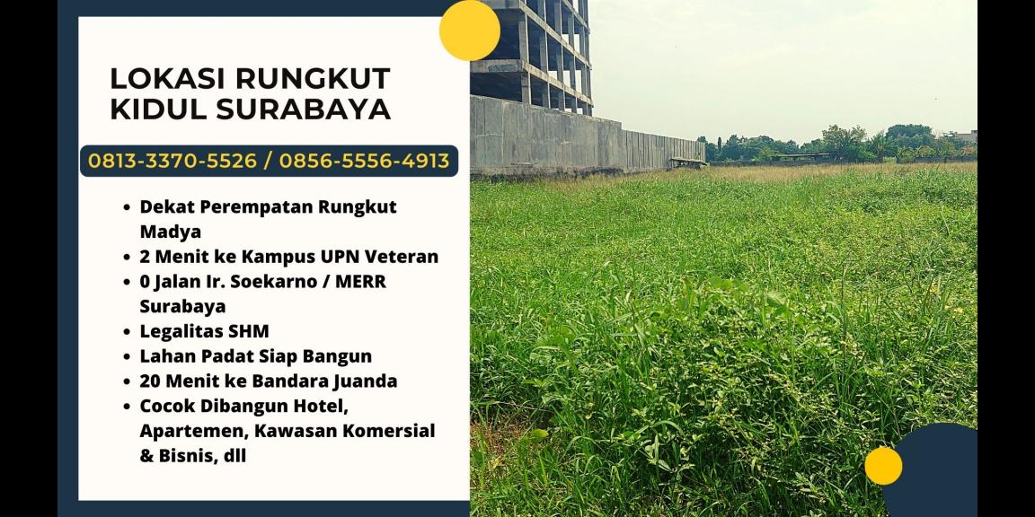 Jual Tanah di Rungkut Surabaya 0 Jalan Raya MERR Jual Tanah di Rungkut Surabaya 0 Jalan Raya MERR