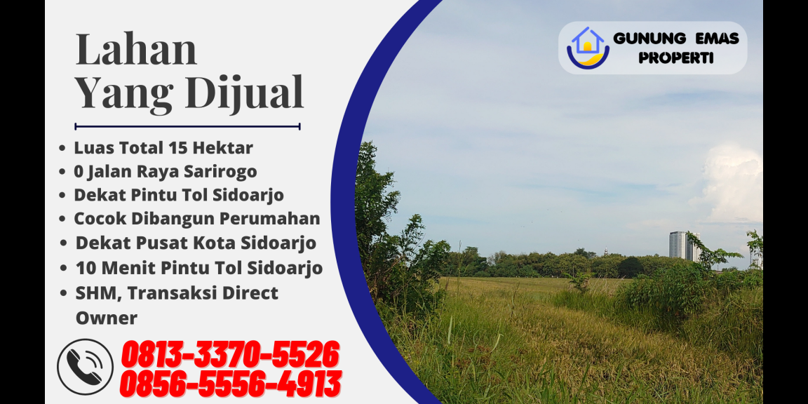 Jual Tanah Sidoarjo Kota Sarirogo Jual Tanah Sidoarjo Kota Sarirogo