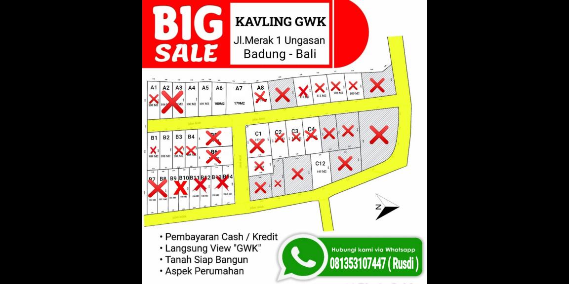 Jual Tanah Kavling Siap Bangun di Bali Lokasi Sangat Strategis View Patung GWK Jual Tanah Kavling Siap Bangun di Bali Lokasi Sangat Strategis View Patung GWK