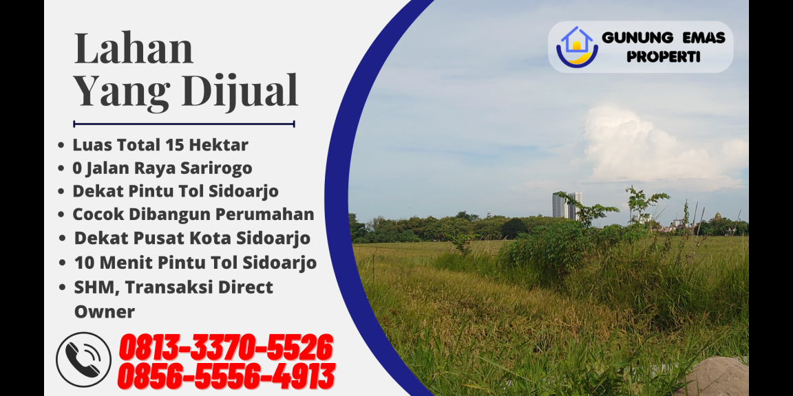 Jual Tanah Sidoarjo Kota Sarirogo Jual Tanah Sidoarjo Kota Sarirogo