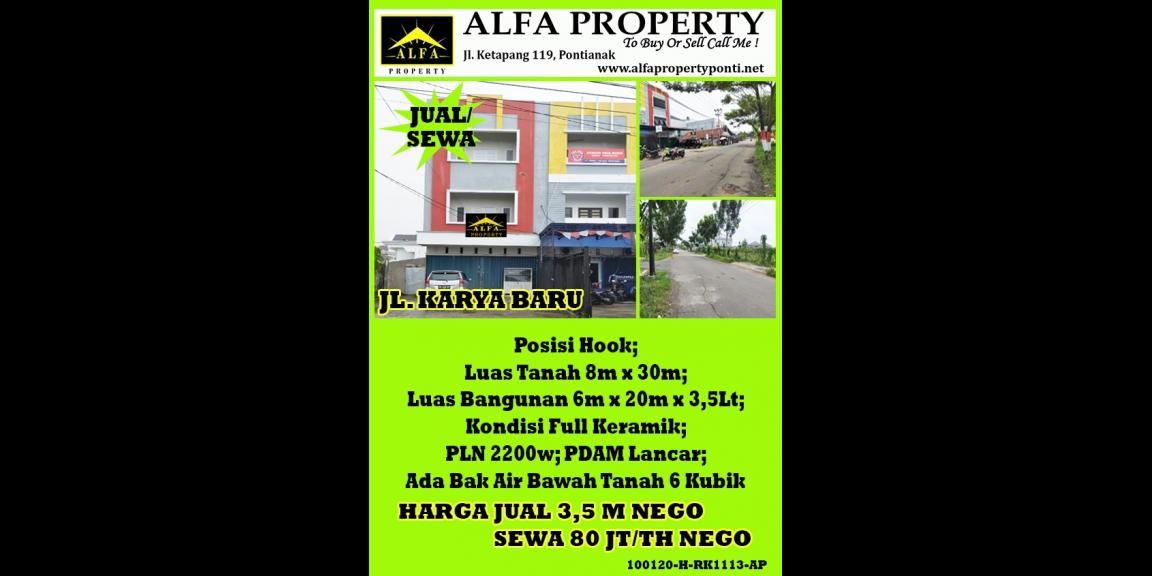 Ruko Karya Baru, Pontianak, Kalimantan Barat Ruko Karya Baru, Pontianak, Kalimantan Barat