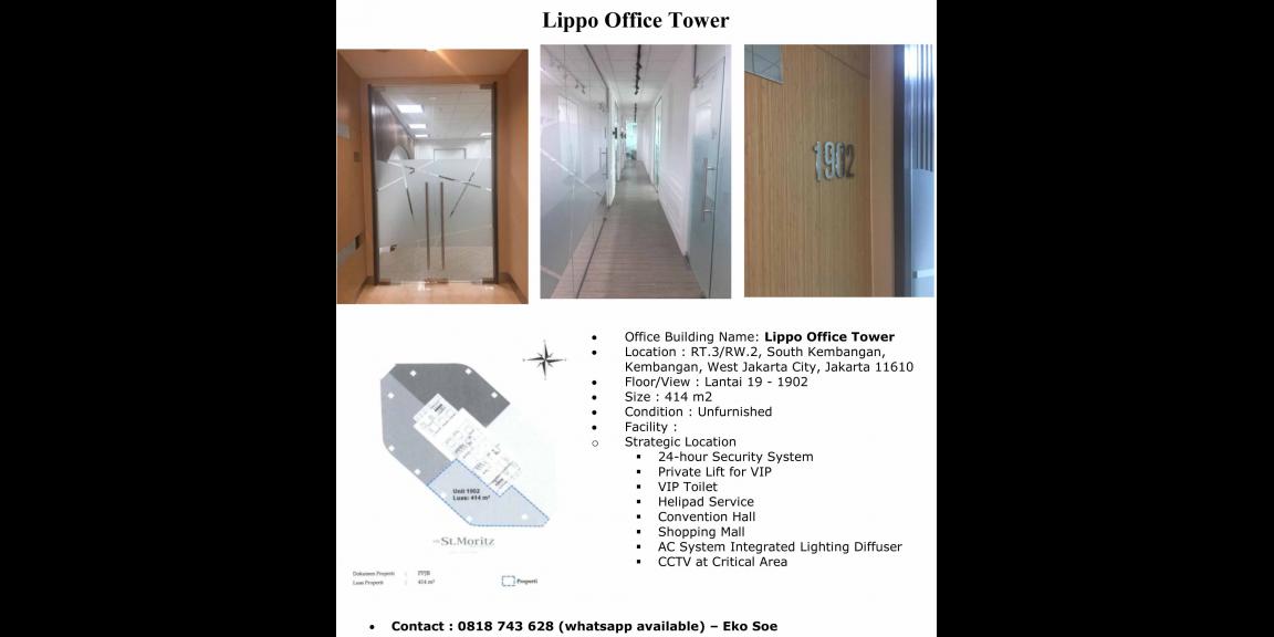 Dijual Kantor Lippo Office Tower Dijual Kantor Lippo Office Tower