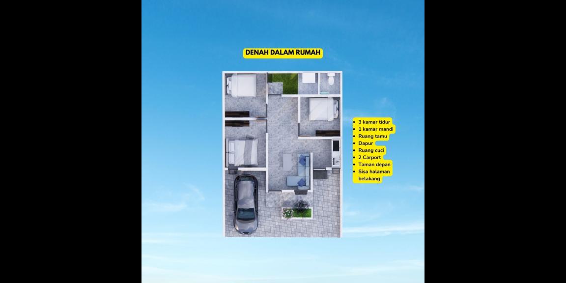 DESIGN KEKINIAN 3 KAMAR TIDUR DI MLATI SLEMAN CUMA 485 JUTA DESIGN KEKINIAN 3 KAMAR TIDUR DI MLATI SLEMAN CUMA 485 JUTA