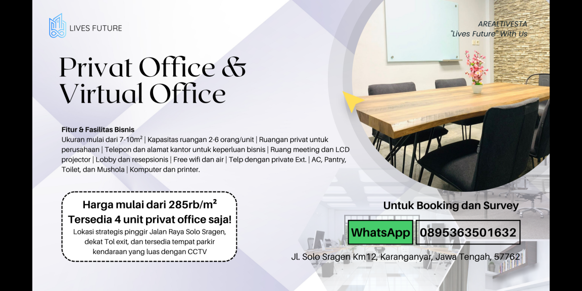 Apakah Anda sedang mencari ruang kantor untuk usaha Anda dengan harga terjangkau, fasilitas lengkap, dan akses yang mudah? kami sediakan untuk Anda, praktis, Apakah Anda sedang mencari ruang kantor untuk usaha Anda dengan harga terjangkau, fasilitas lengkap, dan akses yang mudah? kami sediakan untuk Anda, praktis,