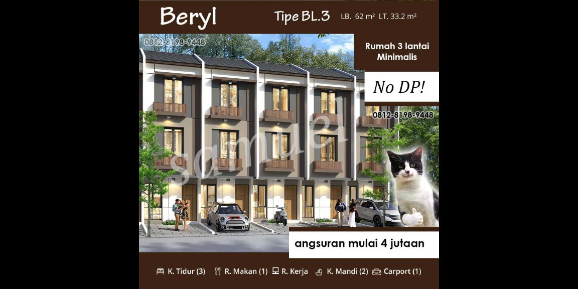 Rumah Minimalis 3 lantai Grand Duta Tangerang, DP 0%,free BPHTB AJB Rumah Minimalis 3 lantai Grand Duta Tangerang, DP 0%,free BPHTB AJB