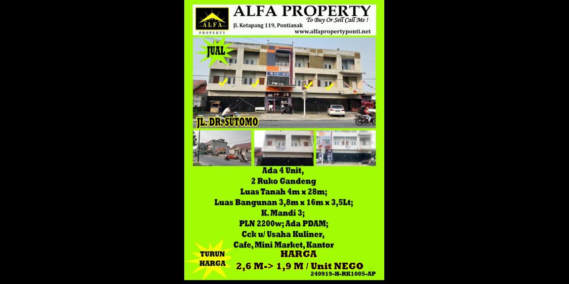 Ruko Dr. Sutomo, Pontianak, Kalimantan Barat Ruko Dr. Sutomo, Pontianak, Kalimantan Barat