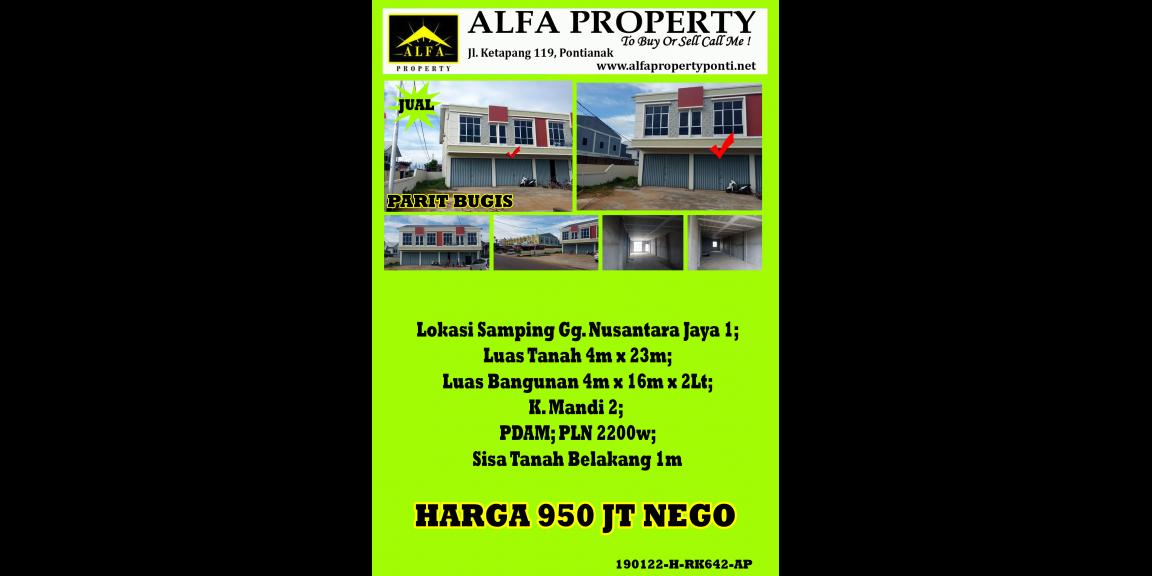 Ruko Parit Bugis, Pontianak, Kalimantan Barat Ruko Parit Bugis, Pontianak, Kalimantan Barat