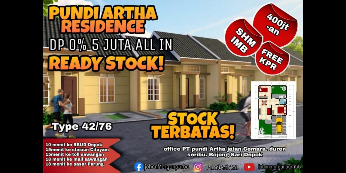 Rumah Syariah Cicilan Ringan di Pundiartha Residence Arco Pertamina Sawangan Depok Rumah Syariah Cicilan Ringan di Pundiartha Residence Arco Pertamina Sawangan Depok
