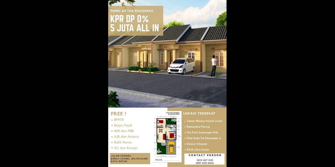 Rumah Syariah Cicilan Ringan di Pundiartha Residence Arco Pertamina Sawangan Depok Rumah Syariah Cicilan Ringan di Pundiartha Residence Arco Pertamina Sawangan Depok