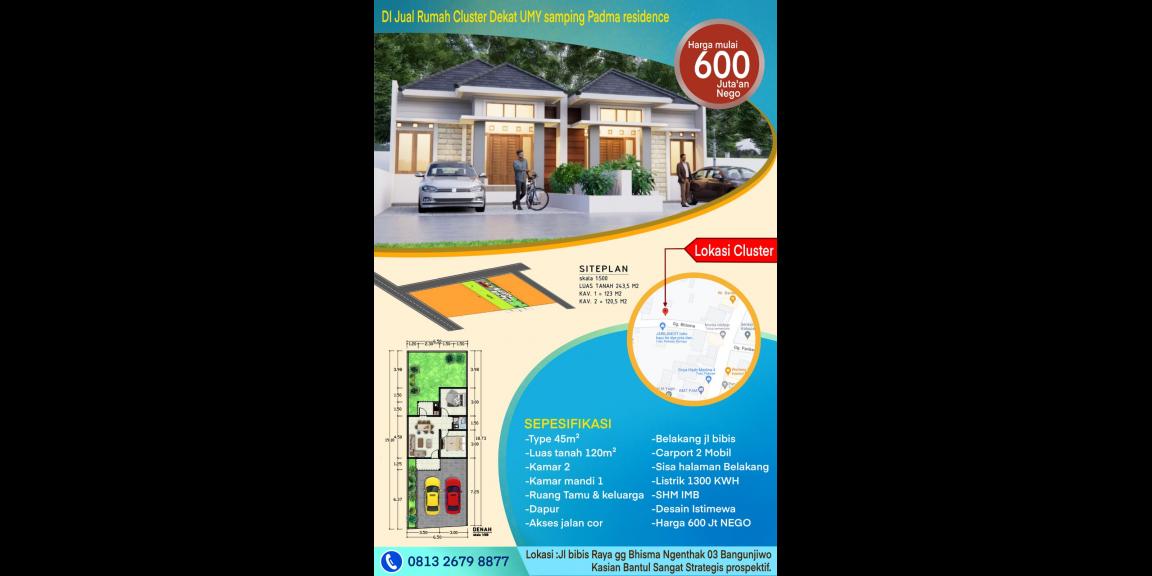 Dijual Rumah Cluster di Yogyakarta Dekat UMY, UNJANI Yogyakarta, Kampus AMA Yogyakarta, Lapangan Kasihan Bantul Dijual Rumah Cluster di Yogyakarta Dekat UMY, UNJANI Yogyakarta, Kampus AMA Yogyakarta, Lapangan Kasihan Bantul