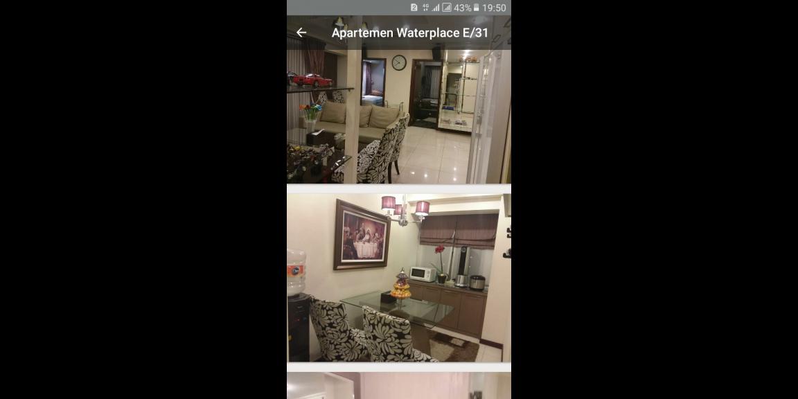 Disewakan apartemen waterplace E/31 Disewakan apartemen waterplace E/31