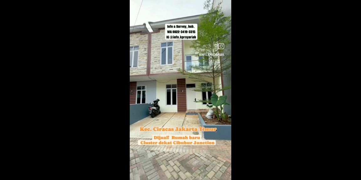 Rumah baru Cluster Ciracas Jakarta Timur dekat Cibubur Junction Rumah baru Cluster Ciracas Jakarta Timur dekat Cibubur Junction