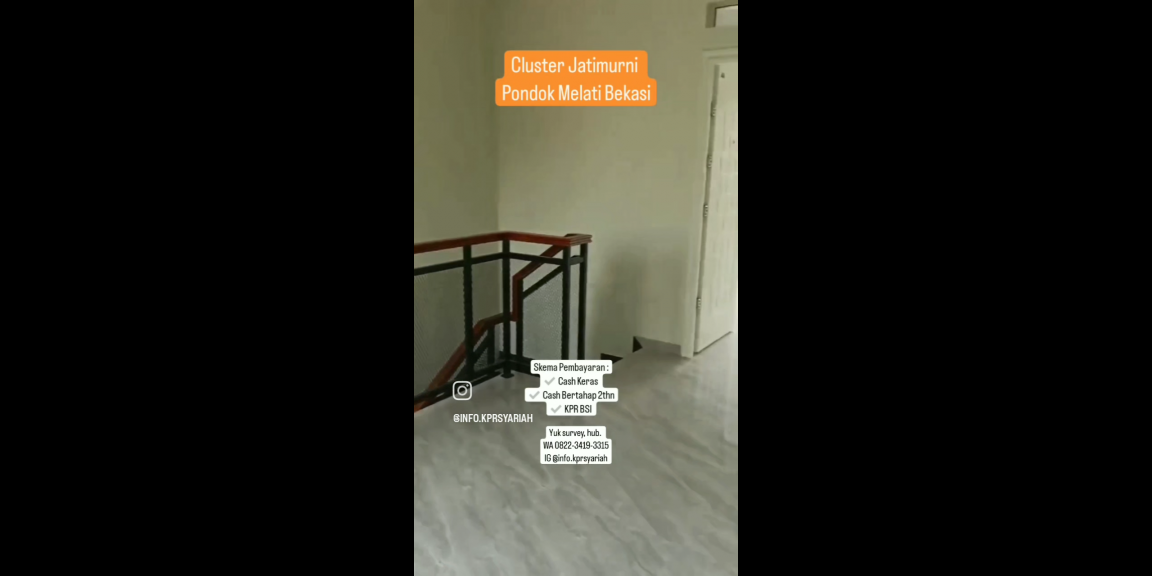 Cluster Jatimurni Pondok Melati Bekasi readystok 2lantai  Cluster Jatimurni Pondok Melati Bekasi readystok 2lantai