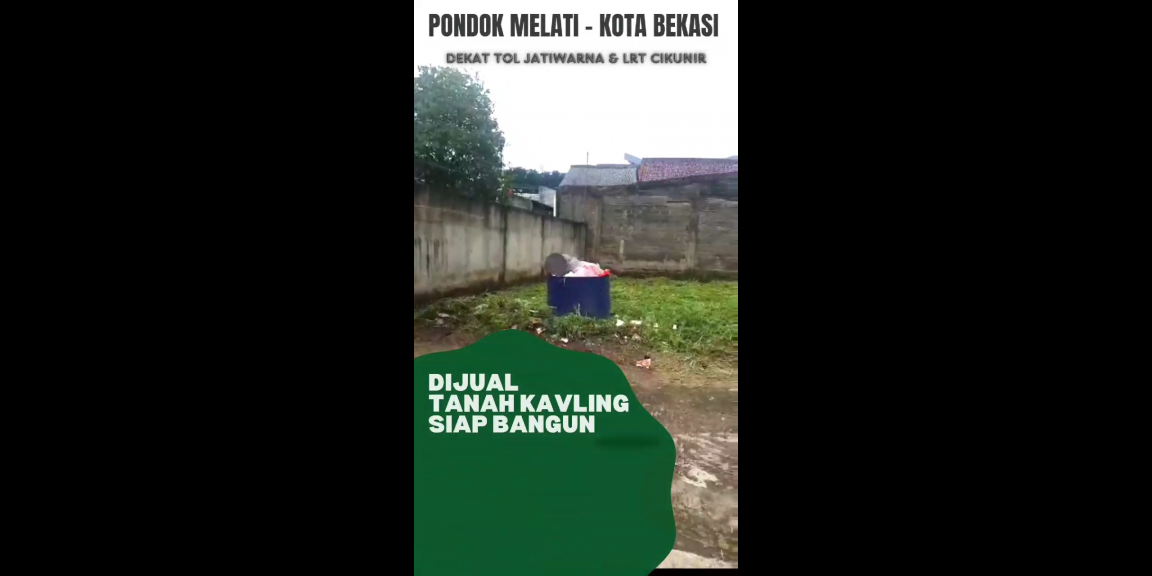 Tanah kavling shm Pondok Melati Bekasi bebas banjir Tanah kavling shm Pondok Melati Bekasi bebas banjir