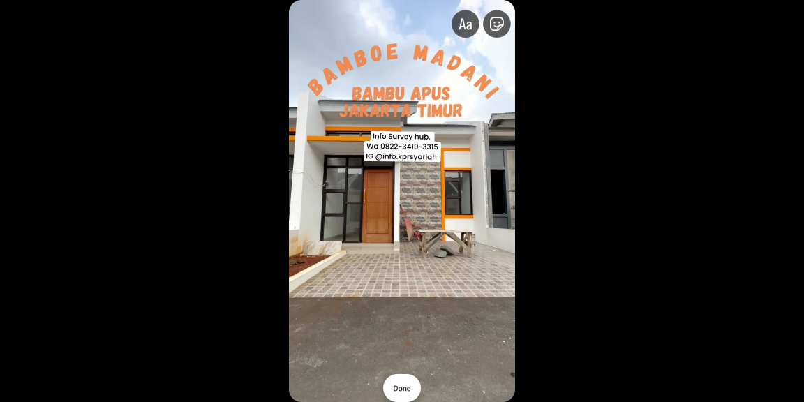 Perumahan strategis dekat fasilitas umum di Bambu Apus Cipayung Jakarta Timur Perumahan strategis dekat fasilitas umum di Bambu Apus Cipayung Jakarta Timur