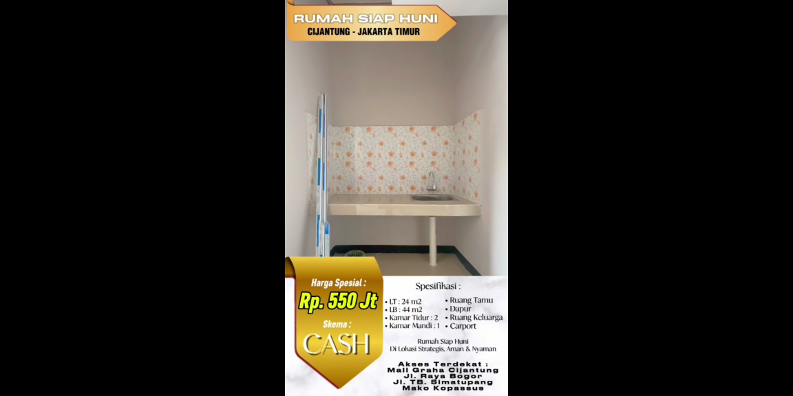 Rumah siap huni nyaman strategis di Cijantung Jakarta Timur Rumah siap huni nyaman strategis di Cijantung Jakarta Timur
