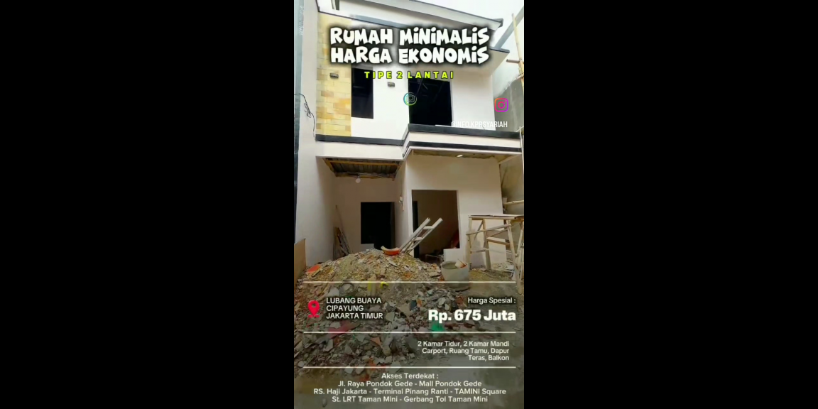 Rumah 2lantai Lubang Buaya Cipayung Jakarta Timur Rumah 2lantai Lubang Buaya Cipayung Jakarta Timur