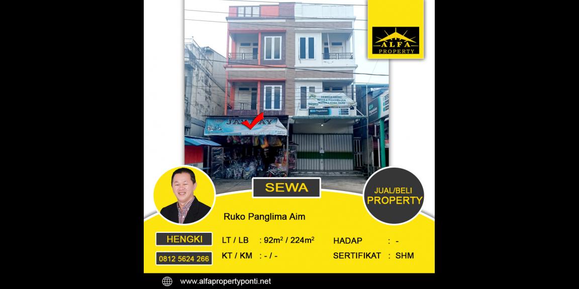 Ruko Panglima Aim, Pontianak, Kalimantan Barat Ruko Panglima Aim, Pontianak, Kalimantan Barat