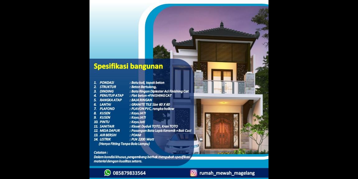 Dijual Rumah Eksklusif Dekat SMA Taruna Nusantara dan AKMIL Dijual Rumah Eksklusif Dekat SMA Taruna Nusantara dan AKMIL